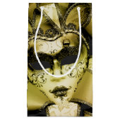 Geborsteld Goud Mardi Gras Masquerade Klein Cadeauzakje (Voorkant)