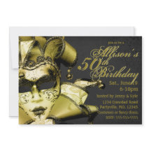 Geborsteld goud Masquerade Verjaardag