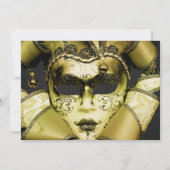 Geborsteld goud Masquerade Verjaardag Kaart (Achterkant)
