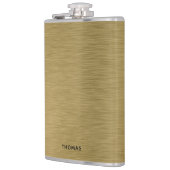 Geborsteld goud metaal look heupfles (Links)