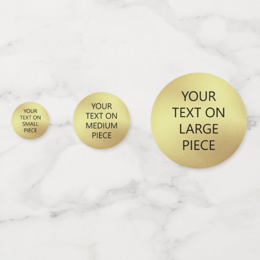 geborsteld goudfolie Jouw tekst Confetti (Achterkanten)