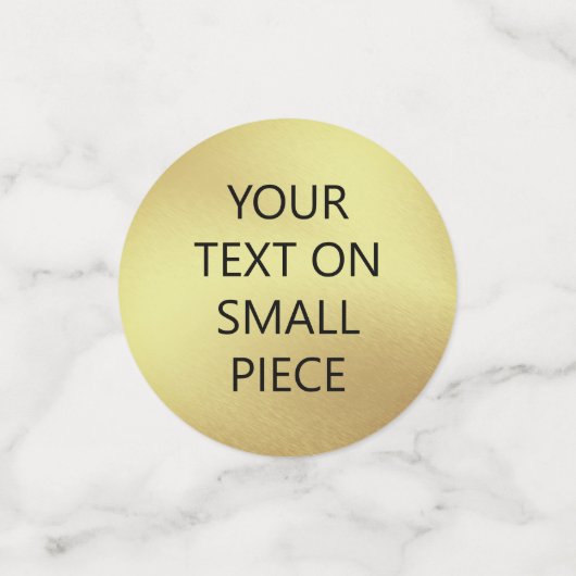 geborsteld goudfolie Jouw tekst Confetti (Kleine voorkant)