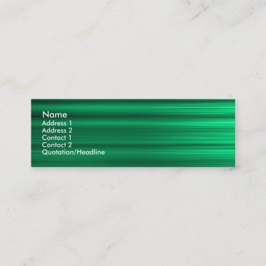 geborsteld groen mini visitekaartje (Voorkant)