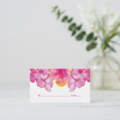 Geborsteld Hibiscus Bloemen Trouwplaats Kaarten Plaatskaartje (Staand voorkant)