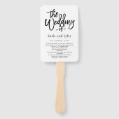 Geborsteld Kalligrafie BEWERKBAAR KLEUR Bruiloft P Handwaaier (Voorkant)