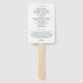 Geborsteld Kalligrafie BEWERKBAAR KLEUR Bruiloft P Handwaaier (Achterkant)