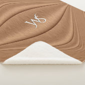 Geborsteld Koper Met monogram Sherpa Deken (3/4)