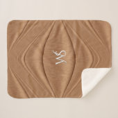 Geborsteld Koper Met monogram Sherpa Deken (Voorkant (horizontaal))