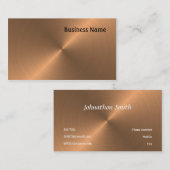 geborsteld koper visitekaartje (Voorkant / Achterkant)