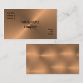 geborsteld koper visitekaartje (Voorkant / Achterkant)