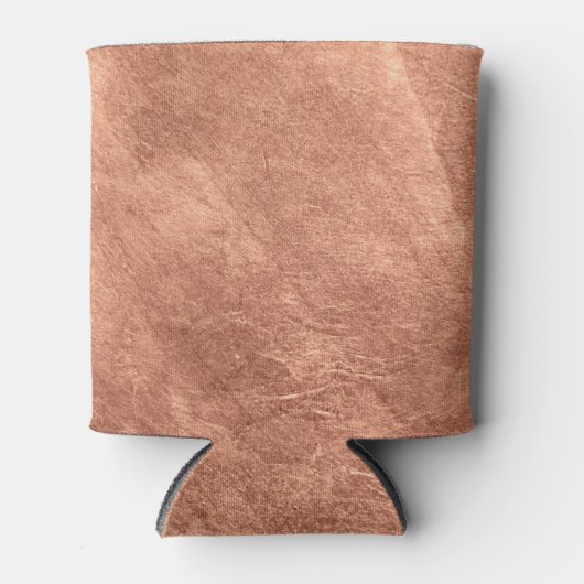 Geborsteld koperen oppervlak, metalen textuur. blikjeskoeler (Voorkant)