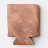 Geborsteld koperen oppervlak, metalen textuur. blikjeskoeler (Achterkant)