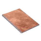 Geborsteld koperen oppervlak, metalen textuur. notitieboek (Rechterzijde)