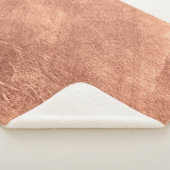 Geborsteld koperen oppervlak, metalen textuur. sherpa deken (3/4)