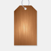 Geborsteld koperen uitzicht cadeaulabel (Achterkant)