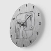 geborsteld metaal-achtig chemie grote klok (Hoek)