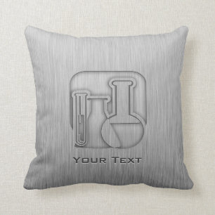 geborsteld metaal-achtig chemie kussen