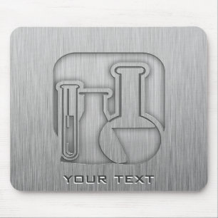 geborsteld metaal-achtig chemie muismat