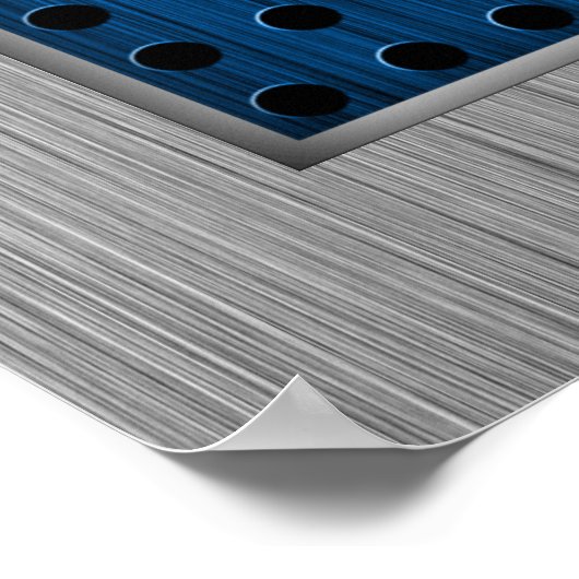 geborsteld metaal-achtig chemie poster (Hoek)