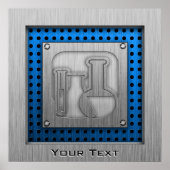 geborsteld metaal-achtig chemie poster (Voorkant)