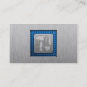 geborsteld metaal-achtig chemie visitekaartje (Achterkant)