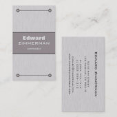 geborsteld metaal: Aluminium getextureerd Visiteka Visitekaartje (Voorkant / Achterkant)