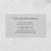 geborsteld metaal: Aluminium getextureerd Visiteka Visitekaartje (Achterkant)