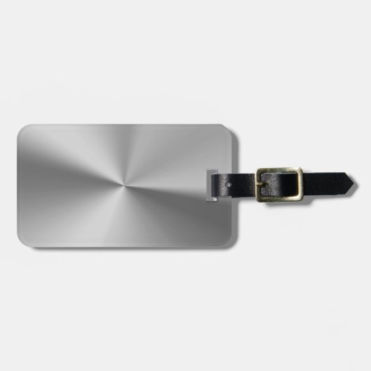 geborsteld metaal bagagelabel (Voorkant horizontaal)