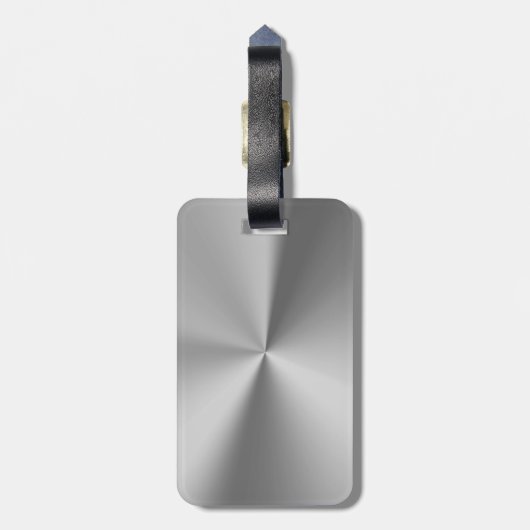 geborsteld metaal bagagelabel (Achterkant verticaal)