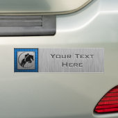 geborsteld metaal; Blauwe paardenpest Bumpersticker (Op auto)