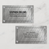 Geborsteld metaal en schroeven visitekaartje (Voorkant / Achterkant)