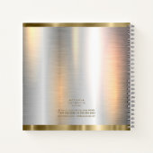 Geborsteld Metaal Gouden Banding ID801 Notitieboek (Achterkant)