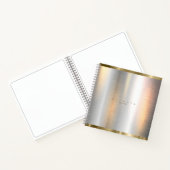 Geborsteld Metaal Gouden Banding ID801 Notitieboek (Binnen)
