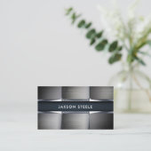 Geborsteld Metaal Industriële Constructie Visitekaartje (Staand voorkant)