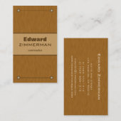 geborsteld metaal: Koper getextureerd Visitekaartj Visitekaartje (Voorkant / Achterkant)