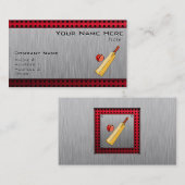 Geborsteld metaal look Cricket Visitekaartje (Voorkant / Achterkant)