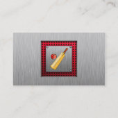 Geborsteld metaal look Cricket Visitekaartje (Achterkant)