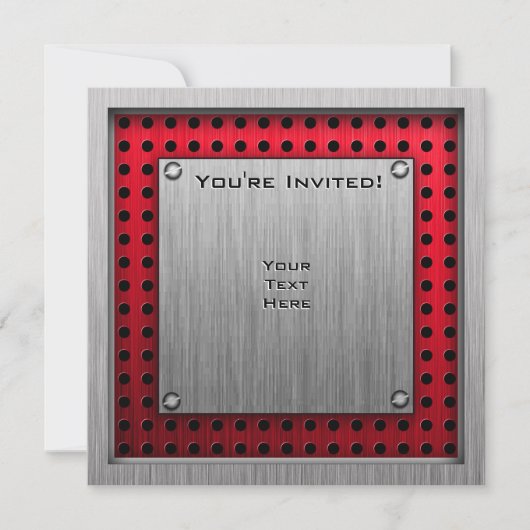 Geborsteld metaal look Paintball Kaart (Voorkant)