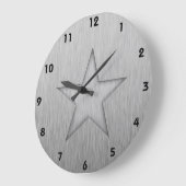 geborsteld Metaal-look ster Grote Klok (Hoek)