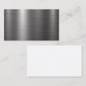 Geborsteld metaal look visitekaartje (Voorkant / Achterkant)