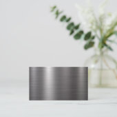 Geborsteld metaal look visitekaartje (Staand voorkant)