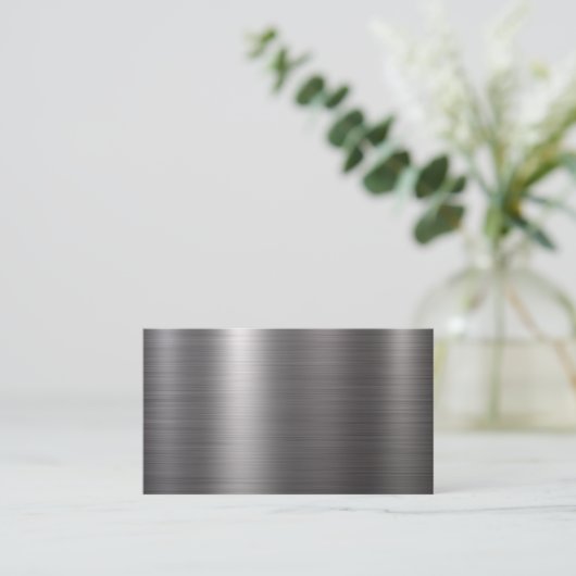 Geborsteld metaal look visitekaartje (Staand voorkant)