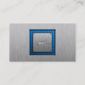 Geborsteld Metaal-look Vliegtuig Visitekaartje (Achterkant)