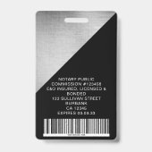 Geborsteld Metaal Medewerker Foto Logo Barcode Naa Badge (Achterkant)