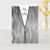 Geborsteld metaal met rits voor verjaardag kaart (Gele Bloem)