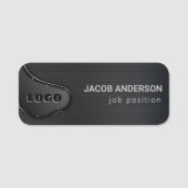 geborsteld metaal naamplaatje (Voorkant)