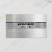 geborsteld metaal | QR Business Visitekaartje (Voorkant)