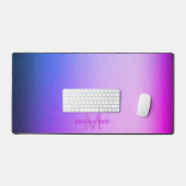 Geborsteld metaal roze blauw modern design Monogra Bureaumat (Keyboard & Muis)