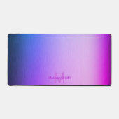 Geborsteld metaal roze blauw modern design Monogra Bureaumat (Voorkant)