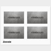 geborsteld metaal textuur rechthoekige sticker (Vel)